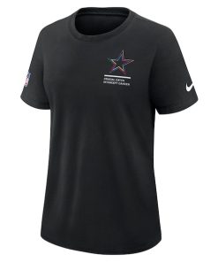 Alternative view of Dallas Cowboys Nike Women's 2025 NFL Crucial Catch Tri-Blend Dri-FIT T-Shirt - Black