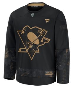 Alternative view of Pittsburgh Penguins  2024 Military Appreciation Practice Jersey - Black
