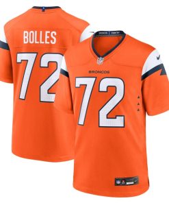 Alternative view of Garett Bolles Denver Broncos Nike Team Game Jersey -  Orange