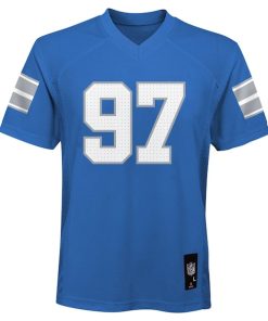 Alternative view of Aidan Hutchinson Detroit Lions Youth Replica Player Jersey - Blue