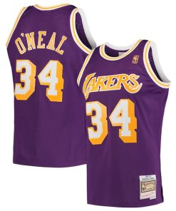 Shaquille O'Neal Los Angeles Lakers  Hardwood Classics Swingman Jersey - Purple/Royal/Gold