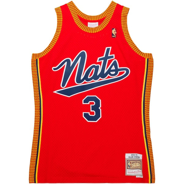 Allen Iverson Philadelphia 76ers 2004/05 Hardwood Classics Swingman Jersey - Red - Image 2