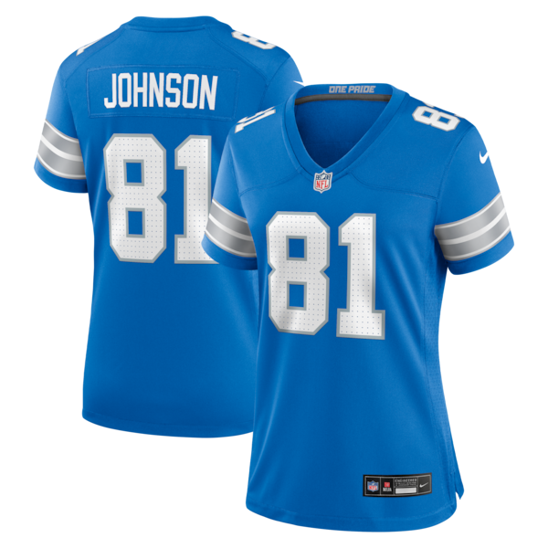 Calvin Johnson Detroit Lions Nike Women's Team Retired Game Jersey - Blue