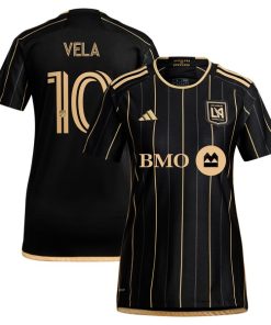 Carlos Vela LAFC adidas Women's 2024 Primary Replica Player Jersey - Black