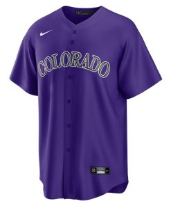 Alternative view of Colorado Rockies Nike Alternate Replica Team Jersey - Purple