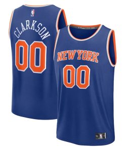 Jordan Clarkson New York Knicks  Fast Break Replica Player Jersey - Icon Edition - Blue