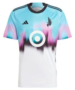 Alternative view of Teemu Pukki Minnesota United FC adidas 2024 The Northern Lights Kit Replica Player Jersey - White