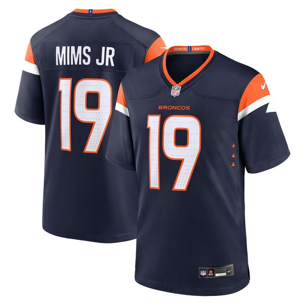 Marvin Mims Jr Denver Broncos Nike Alternate Game Jersey - Navy/White/Orange - Image 3