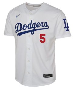 Alternative view of Freddie Freeman Los Angeles Dodgers Nike Youth Home Limited Player Jersey - White