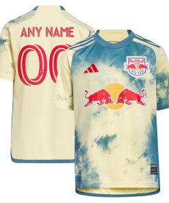 New York Red Bulls adidas Youth 2024 Daniel Patrick Kit Replica Custom Jersey - Yellow