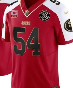 Women's Fred Warner San Francisco 49ers #54 Faithful To The Bay Vapor Limited Jersey - Red