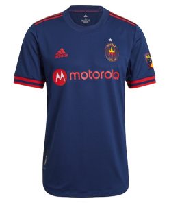 Alternative view of Chicago Fire adidas 2021 Primary Replica Jersey - Navy