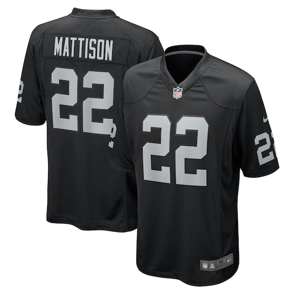 Alexander Mattison Las Vegas Raiders Nike Team Game Jersey - Black - Image 3