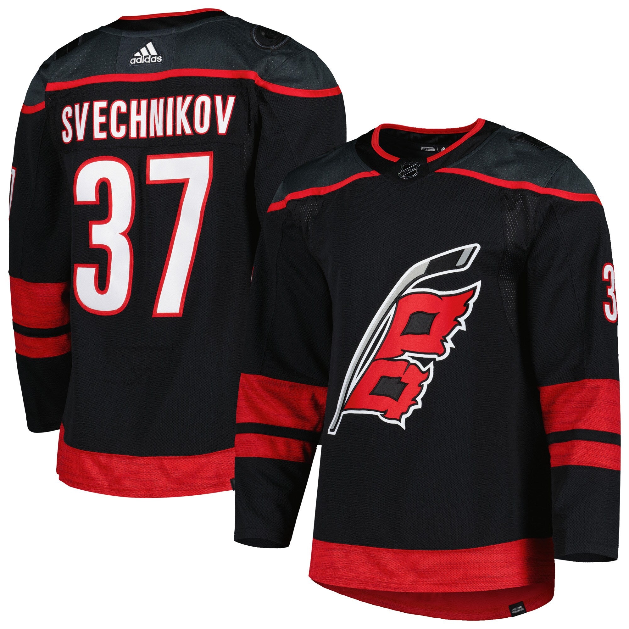 Andrei Svechnikov Carolina Hurricanes adidas Primegreen Authentic Player Jersey - Red/Black - Image 6