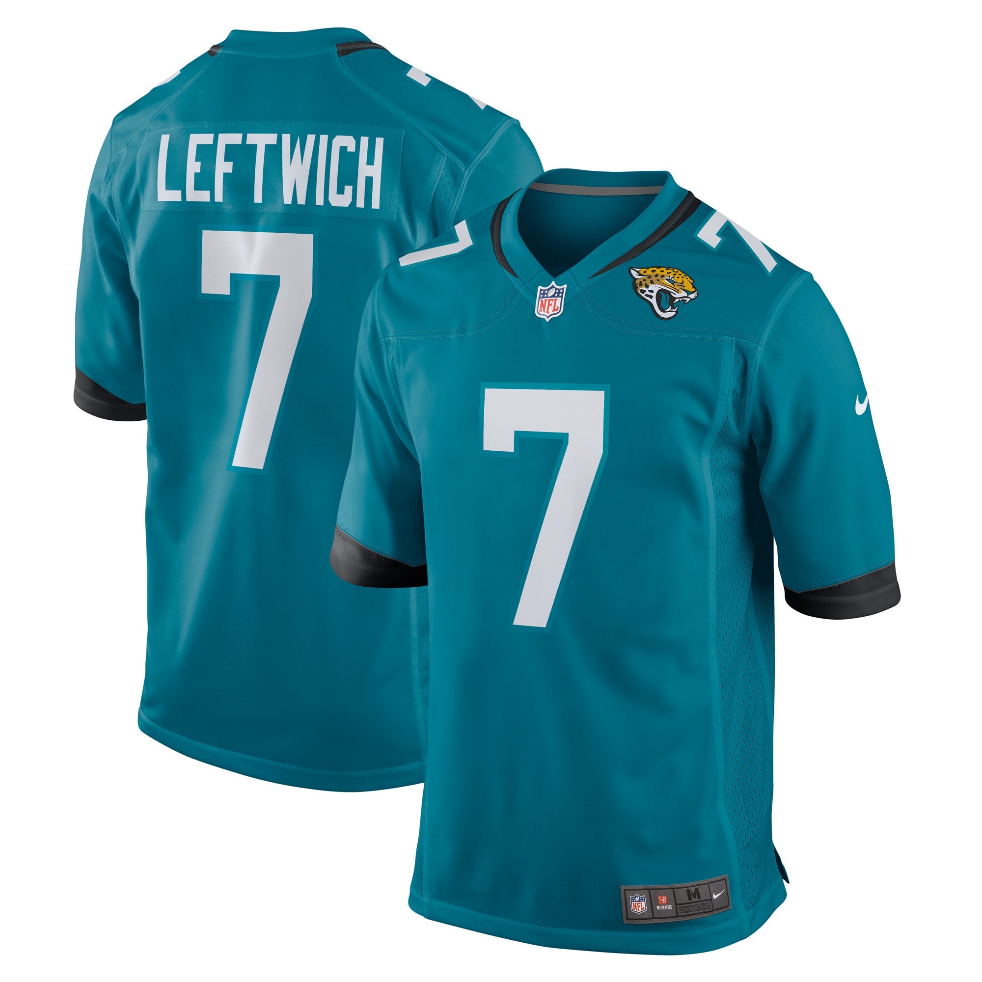 Byron Leftwich Jacksonville Jaguars Nike Retired Player Game Jersey - White/Teal - Image 5