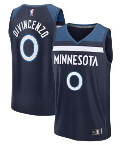 Donte DiVincenzo Minnesota Timberwolves  Fast Break Replica Player Jersey - Icon Edition - Navy