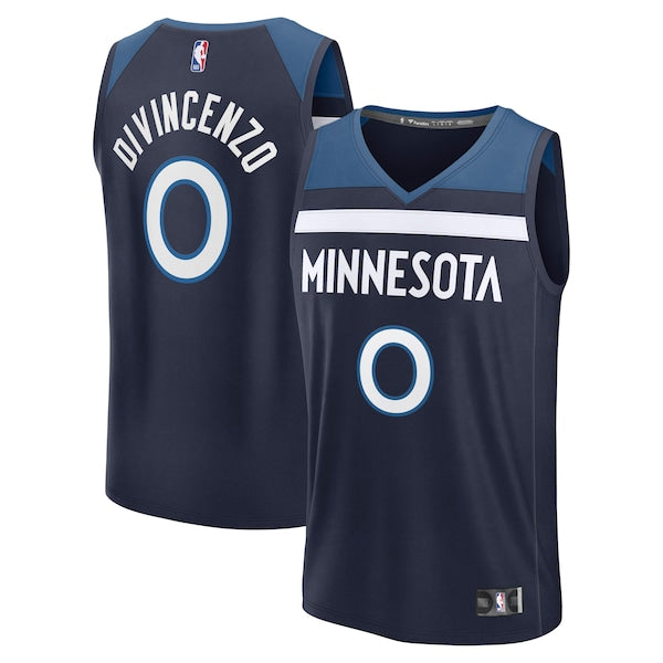 Donte DiVincenzo Minnesota Timberwolves Fast Break Replica Player Jersey - Icon Edition - Navy