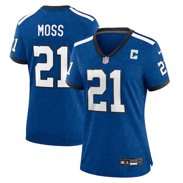 Zack Moss Indianapolis Colts Nike Women's Indiana Nights Alternate Game Jersey - Royal/Royal - Image 2