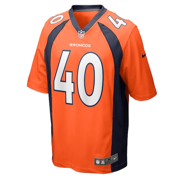 Justin Strnad Denver Broncos Nike Game Jersey - Orange - Image 2