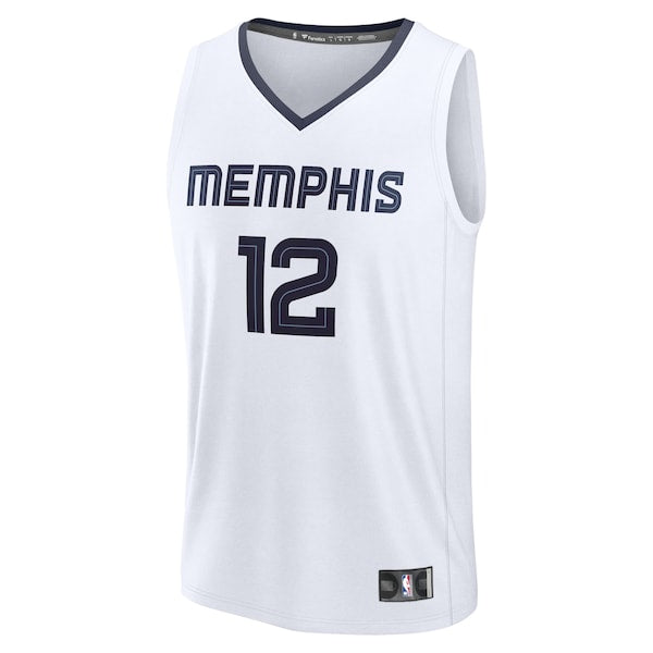 Ja Morant Memphis Grizzlies Fast Break Replica Player Jersey - Association Edition - White - Image 2
