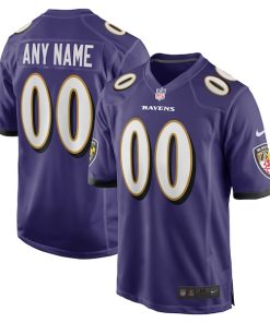 Youth's Baltimore Ravens Nike Custom Game Jersey - Purple