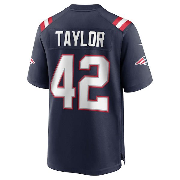 J.J. Taylor New England Patriots Nike Team Game Jersey - Navy - Image 3