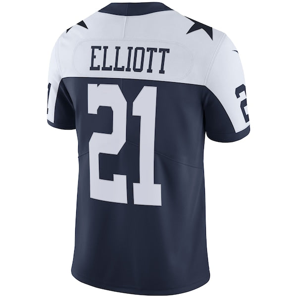 Ezekiel Elliott Dallas Cowboys Nike Alternate Vapor Limited Jersey - Navy/White - Image 4