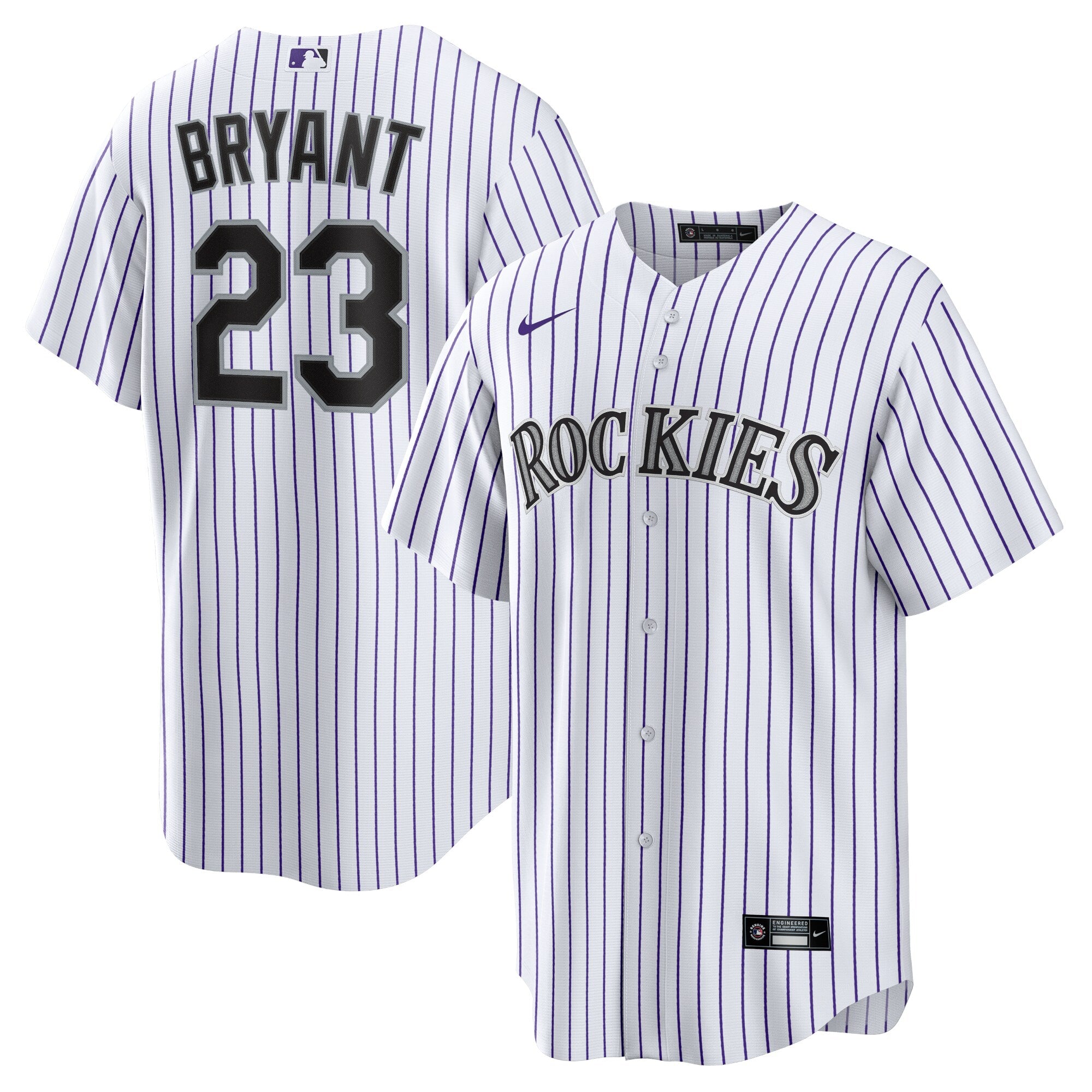 Kris Bryant Colorado Rockies Nike Alternate Replica Player Jersey - Purple/White - Image 6