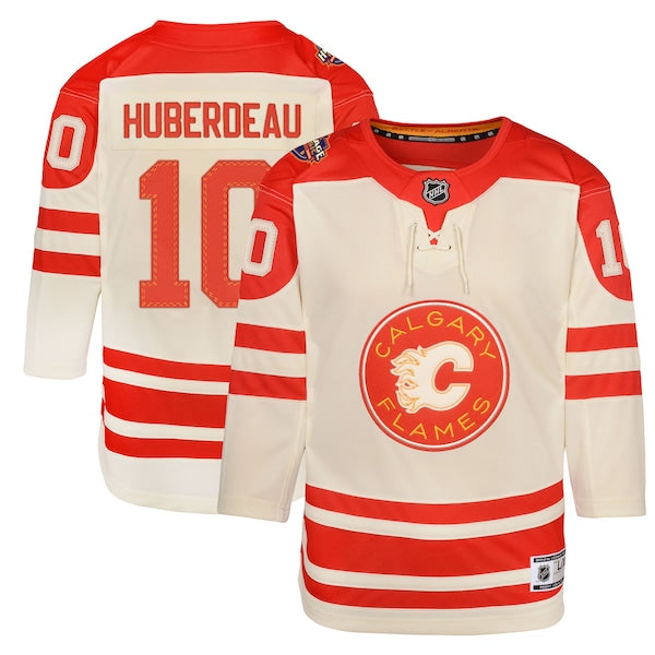 Jonathan Huberdeau Calgary Flames Youth 2023 NHL Heritage Classic Premier Player Jersey?ยจC Cream