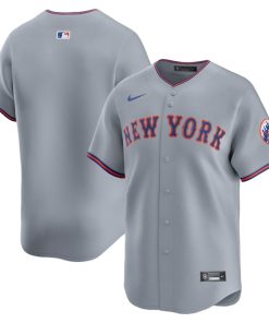 Alternative view of New York Mets Nike Away Limited Jersey - Gray/White