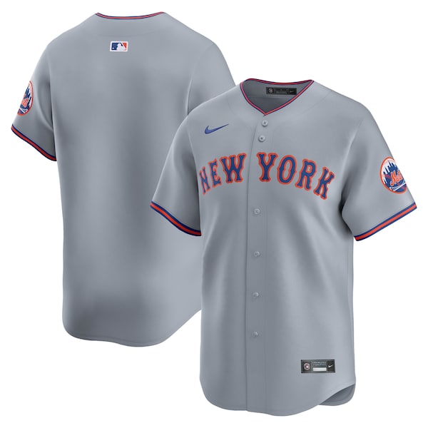 New York Mets Nike Away Limited Jersey - Gray/White - Image 2