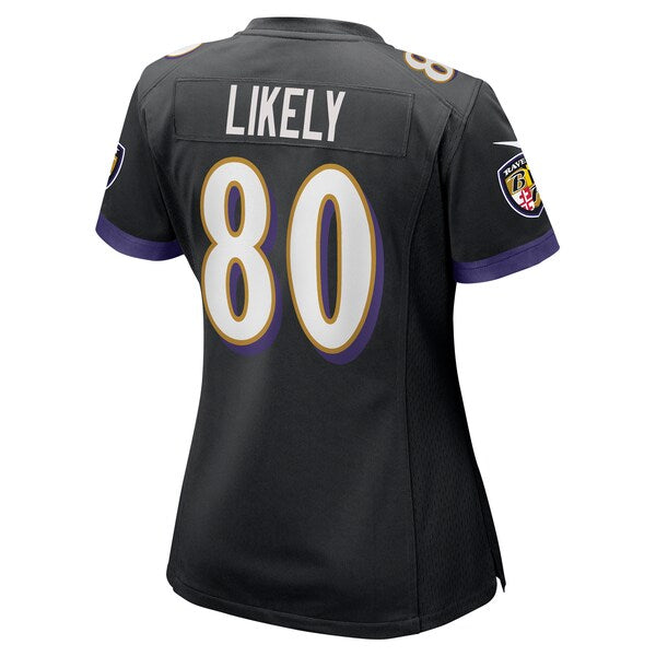 Isaiah Likely Baltimore Ravens Nike Women's Alternate Game Jersey - Black/Purple - Image 4