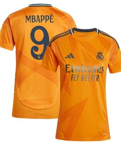 Kylian Mbapp¨¦ Los Merengues adidas Women's 2024/25 Away Replica Player Jersey - Orange