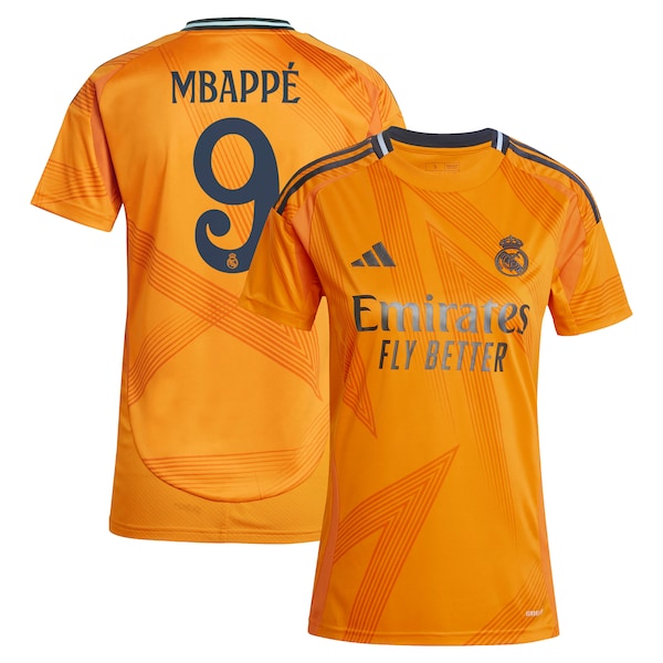 Kylian Mbapp¨¦ Los Merengues adidas Women's 2024/25 Away Replica Player Jersey - Orange