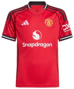 Alternative view of Manchester United adidas Youth Home 2025/26 Custom Replica Jersey - Red