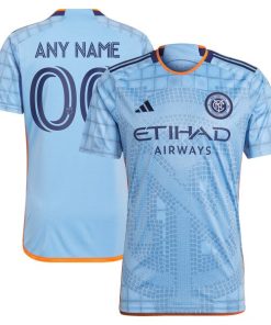 New York City FC adidas 2024 The Interboro Kit Replica Custom Jersey - Light Blue