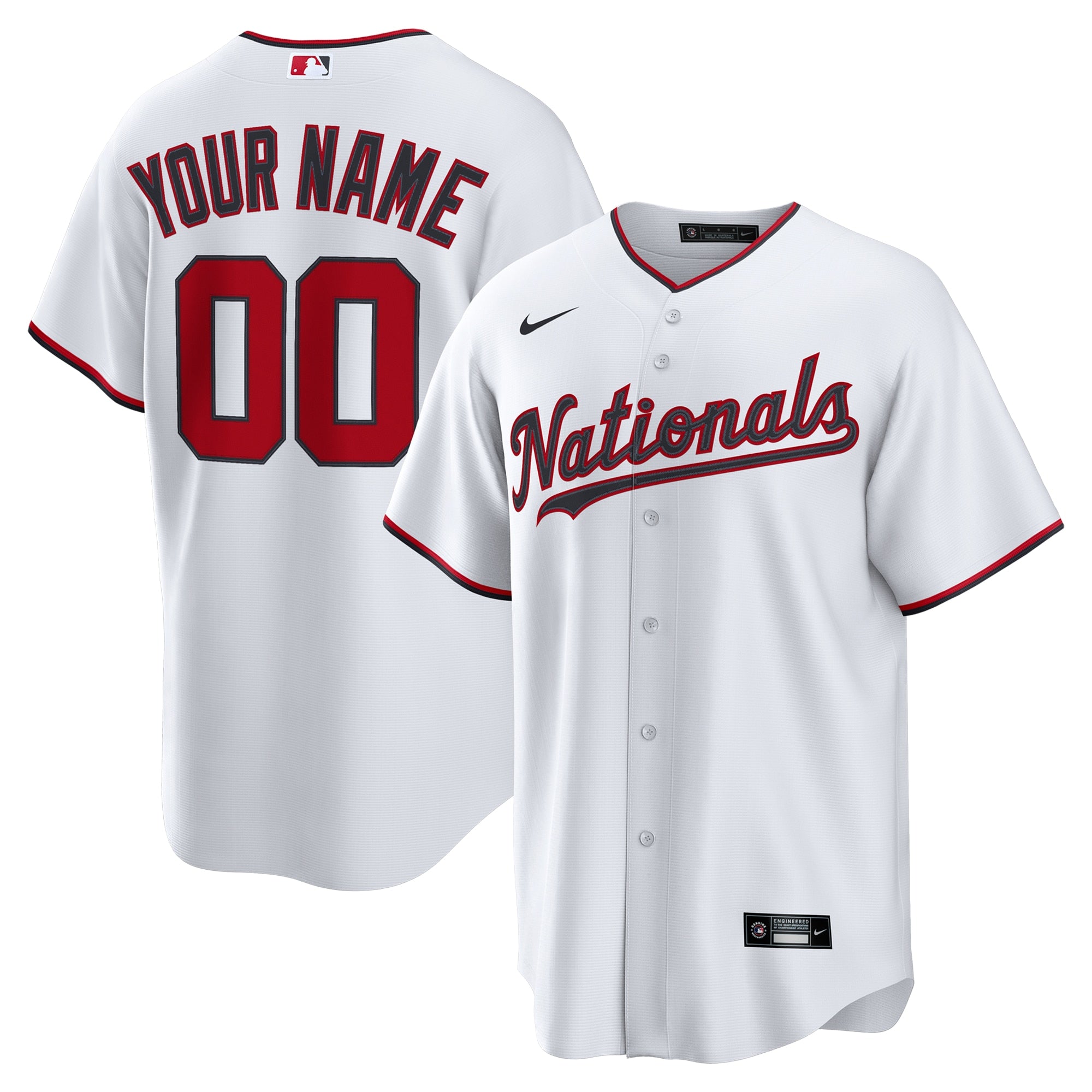 Washington Nationals Nike Alternate Custom Replica Jersey - Navy/White - Image 5