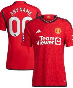 Manchester United adidas 2023/24 Home Authentic Custom Jersey - Red