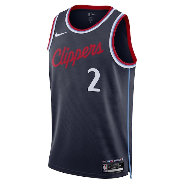 Kawhi Leonard LA Clippers Nike Unisex 2024/25 Swingman Jersey - Navy - Icon Edition - Image 2