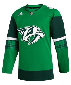 Alternative view of Nashville Predators adidas 2023 St. Patrick's Day Primegreen Authentic Jersey - Kelly Green