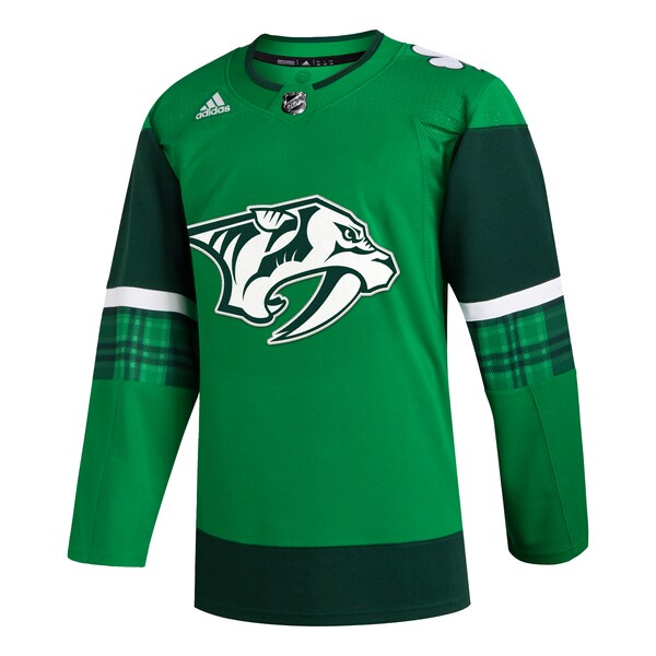 Nashville Predators adidas 2023 St. Patrick's Day Primegreen Authentic Jersey - Kelly Green - Image 2