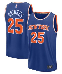 Mikal Bridges New York Knicks  Youth Fast Break Replica Player Jersey - Blue - Icon Edition