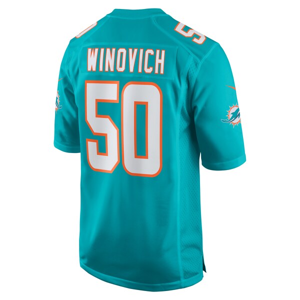 Chase Winovich Miami Dolphins Nike Team Game Jersey - Aqua - Image 3