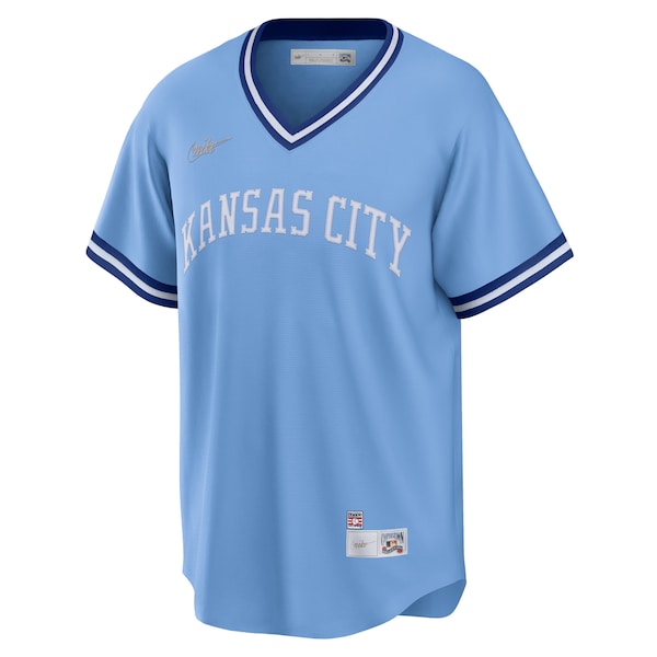 George Brett Kansas City Royals Nike Road Cooperstown Collection Player Jersey - Light Blue - Image 2