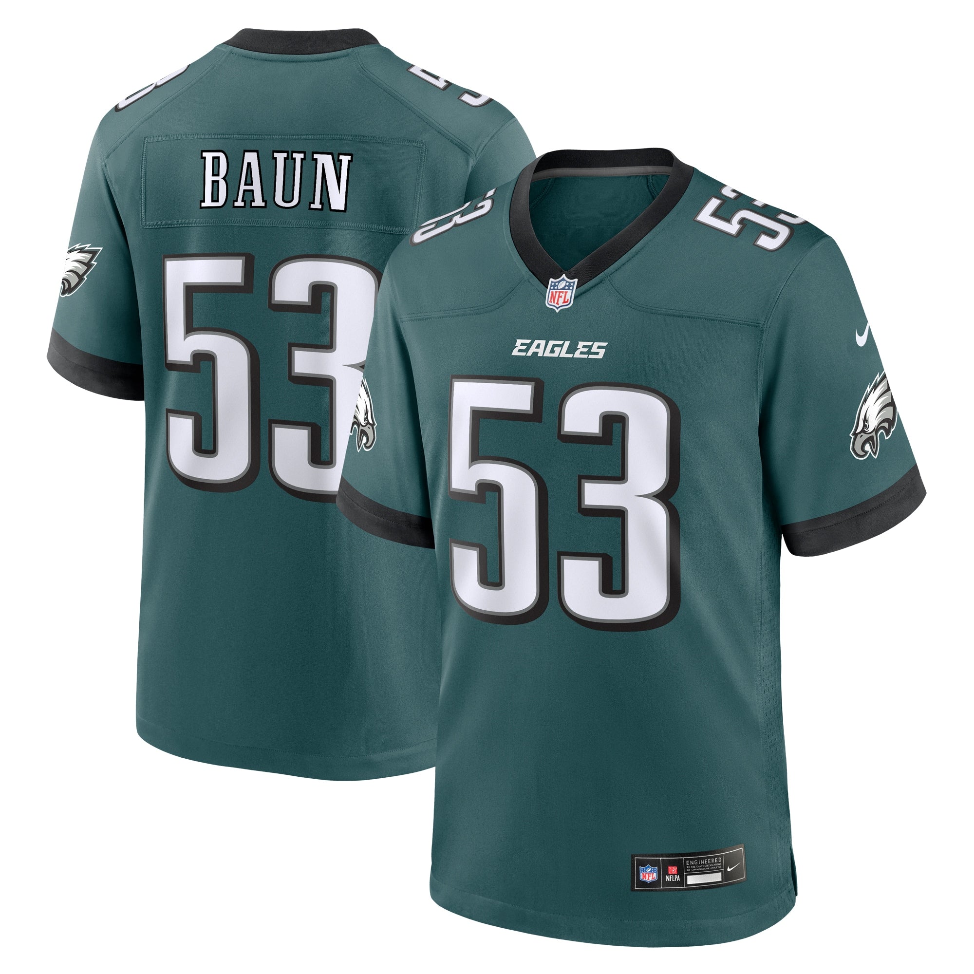 Zack Baun Philadelphia Eagles Nike Alternate Game Jersey - Kelly Green/Green - Image 5