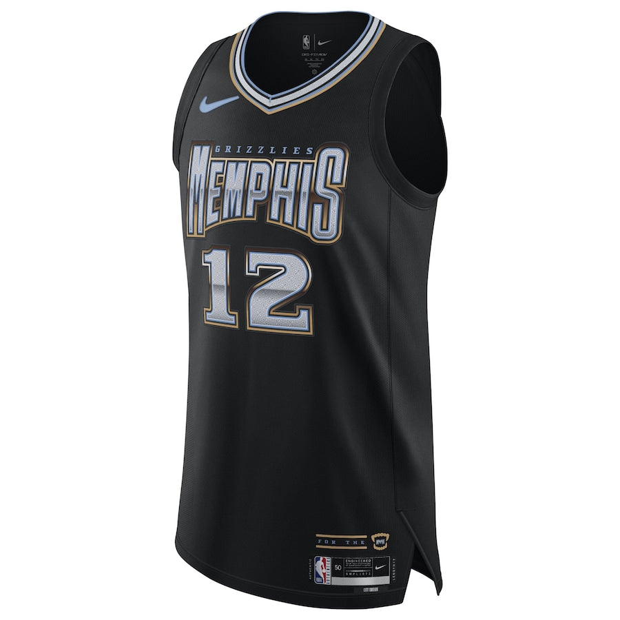 Ja Morant Memphis Grizzlies Nike 2022/23 Authentic Jersey - City Edition - Black - Image 2