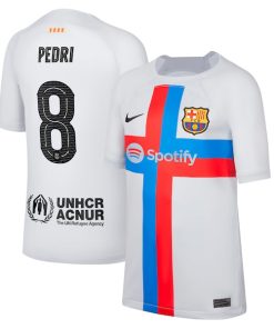 Pedri Barcelona Nike Youth 2022/23 Third Breathe Stadium Replica Player Jersey - Gray
