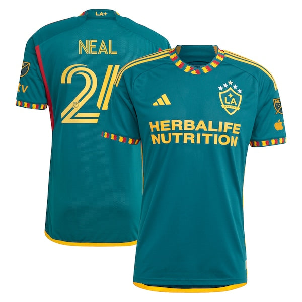 Jalen Neal LA Galaxy adidas 2024 LA Kit Authentic Player Jersey - Green/White - Image 5