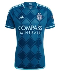 Alternative view of Sporting Kansas City adidas 2024 Diamonds Our Forever Authentic Custom Jersey?¨C Navy