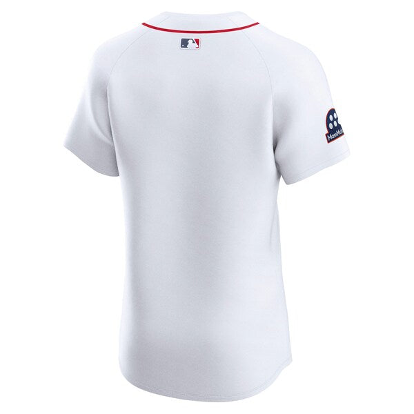 Boston Red Sox Nike Home Sponsor Patch Elite Jersey - White - Image 5